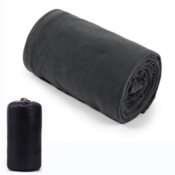 Saco de dormir 180 x 80 cm, diámetro plegado 14 cm, altura 29 cm, funda para saco de dormir, bolsa de almacenamiento, Terylen, tela de forro negro