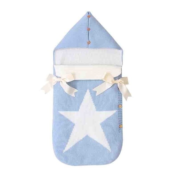 Saco de pies con estrella azul claro