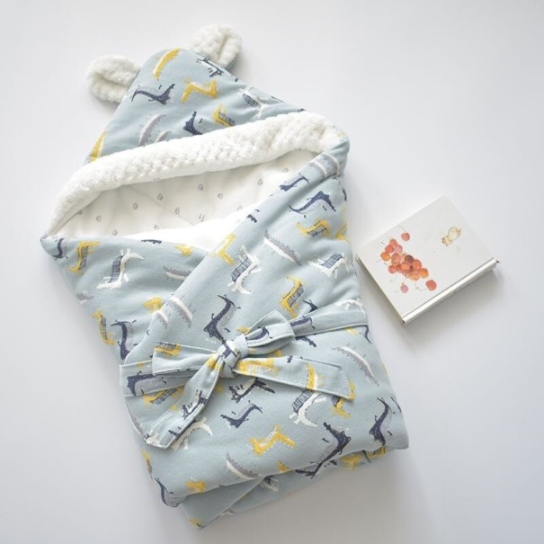 Saco de pies para niños con asas azul claro