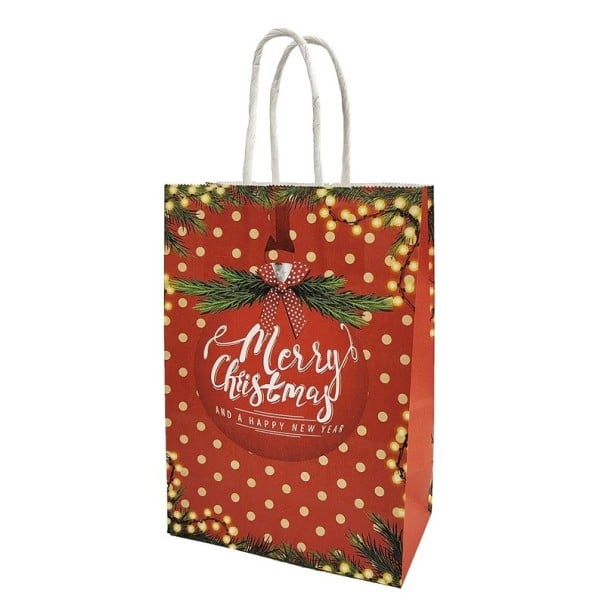 Saco de presente de Natal 21 x 15 x 8 cm 4 unid 2