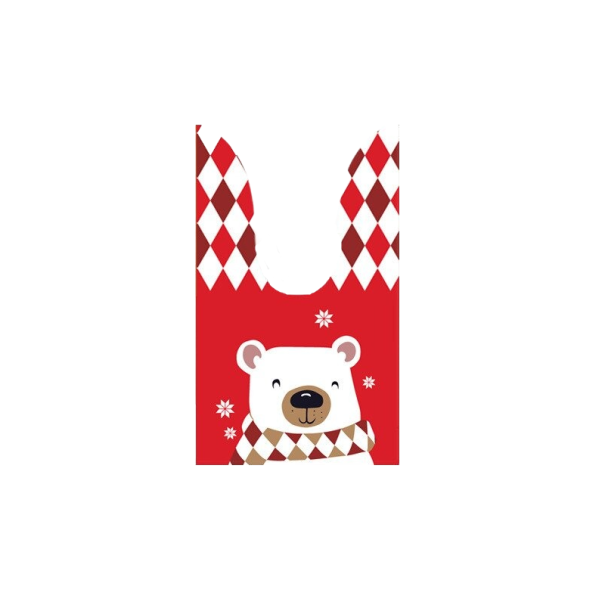 Saco de presente de Natal 23 x 14 cm 10 unid 3