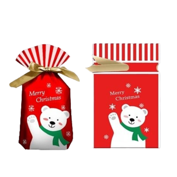 Saco de presente de Natal 23 x 15 cm 5 unid 1