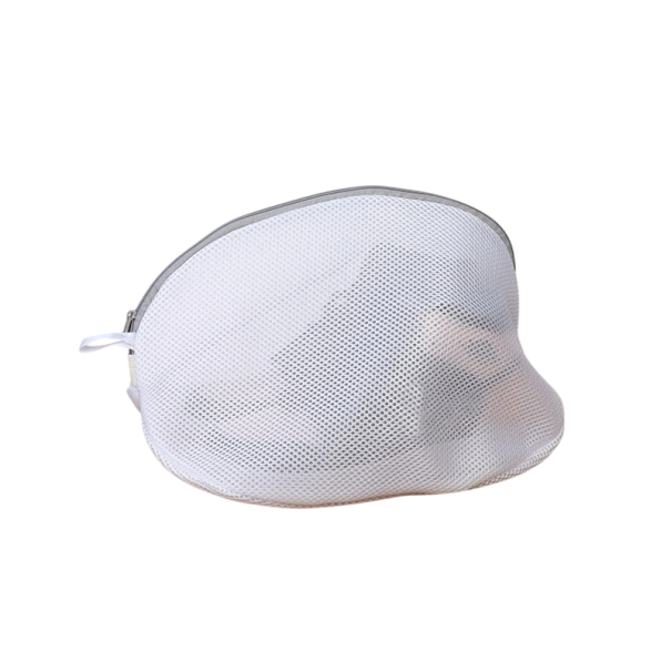 Saco de rede antideformação para sapatos e roupa para a máquina de lavar 42 x 24 cm Organizador de viagem protetor com fecho Saco de armazenamento para ténis cinzento