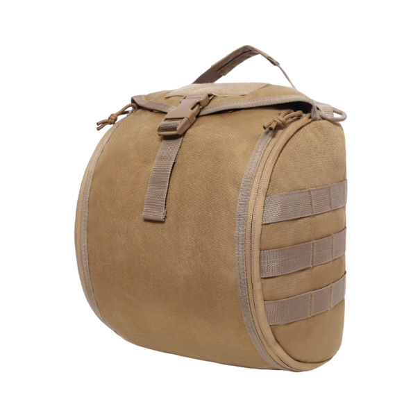 Saco tático para capacete Mochila para armazenamento de capacete Saco impermeável para capacete Armazenamento multifuncional Mochila militar para capacete 30 x 24 x 17 cm castanho