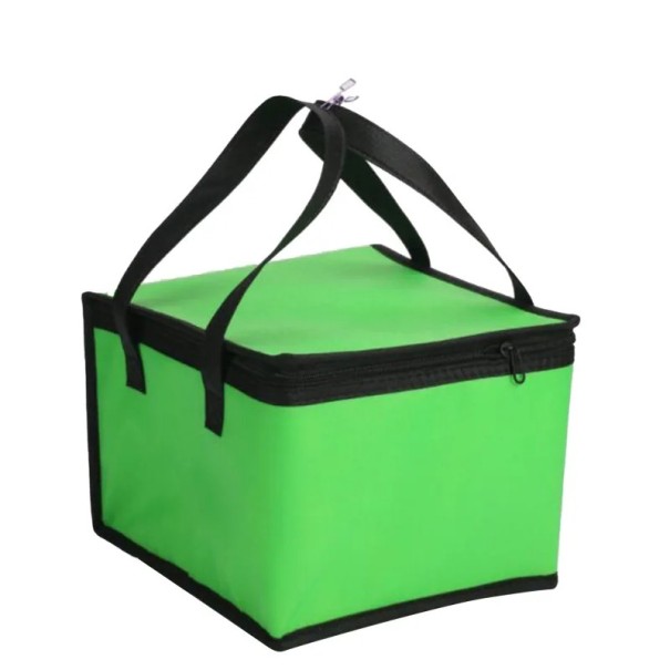 Saco térmico dobrável 41x26x33 cm Saco isolante portátil Cor neutra Grande saco para comida Bebidas Compras Piqueniques Viagens Para o carro verde