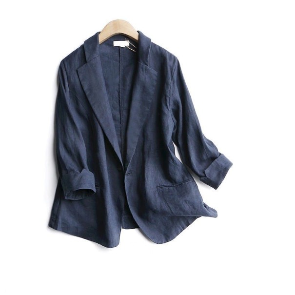 Sacou de damă B1038 albastru inchis XXL