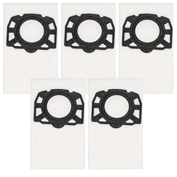 Sacs à poussière pour aspirateur Kärcher 5 pcs 52 × 38 cm Sacs de remplacement pour modèles WD2 Plus WD3 SE4002 KFI 357 KA 40 2.863-314.0 Filtration 1