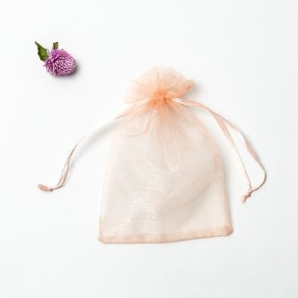 Sacs en organza 100 pcs abricot M
