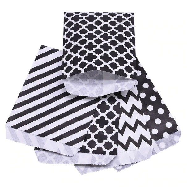 Sacs en papier cadeaux 25 pièces noir 3