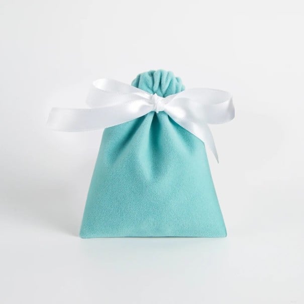 Sada 10 ks barevných sametových zatahovacích sáčků 15×20 cm s barevnými stuhami, dárkové pytlíky na šperky a drobnosti 8
