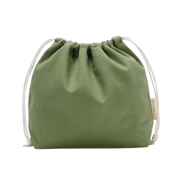 Sada 10 ks Bavlněné sáčky se stahovací šňůrkou 30x40 cm bavlna přírodní úložné pytlíky na bylinky mýdlo a velké předměty světle zelená