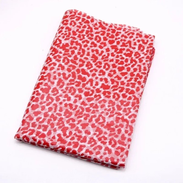 Sada 10 ks bílá-průhledná balicí papír s barevným leopardím vzorem 50x70 cm arch dekorativní papír na balení dárků květin červená