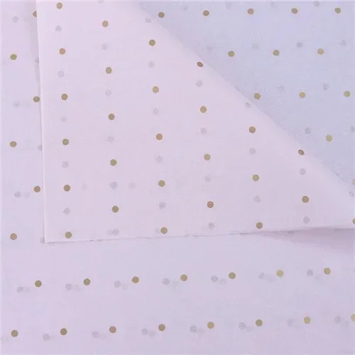 Sada 10 ks světle růžový průhledný balicí papír s barevnými tečkami 50x70 cm arch dekorativní papír na balení dárků květin 1