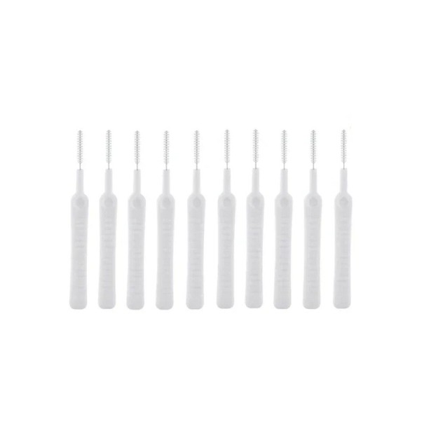 Sada 10ks mini čisticí kartáč 6x0,5 cm Nylonový kartáč na sprchu klávesnici telefon Otvory proti ucpávání Polypropylen plast nástroj 1