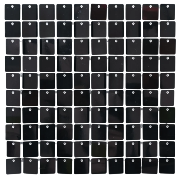 Sada 18 ks černých třpytivých flitrových nástěnných panelů 30x30 cm Dekorativní pozadí 90x180 cm pro svatby narozeniny večírky a vánoční výzdobu 1