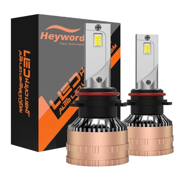 Sada 2 ks LED autožárovek Heyword 9006 129000 lm 390 W 6000 K Hliníkové tělo se žebrovaným chladičem Bílé světlo Do světlometů automobilů 1