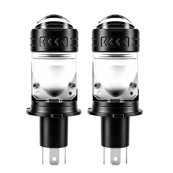 Sada 2 ks LED autožiaroviek H4 9003 HB2 6000 K Dĺžka 115 mm Projektorová šošovka a chladenie ventilátorom Biele svetlo Do svetlometov automobilov 1