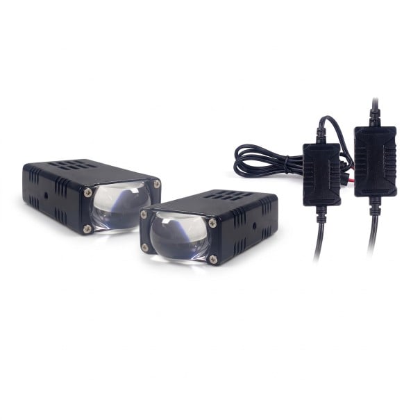 Sada 2 ks LED mlhových světlometů CAROLYN 180 W 100 000 lm 6000 K Žluté i bílé světlo Rozměry 4 x 6,9 cm Na nárazník automobilu 1