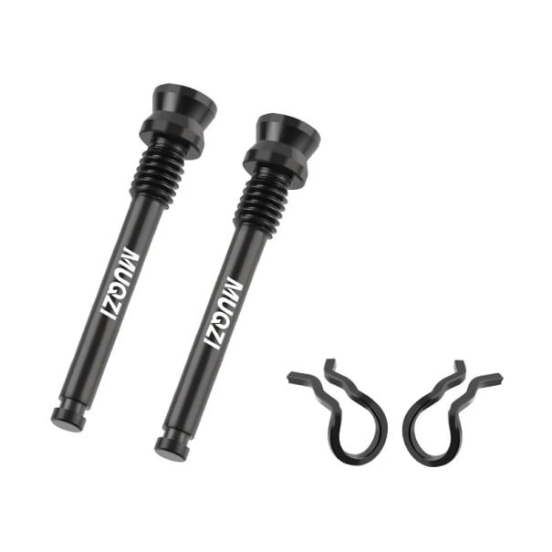 Sada 2 ks šroubů M4x26 mm titanová slitina pro kotoučové brzdy jízdního kola s nerezovou upevňovací sponou černá