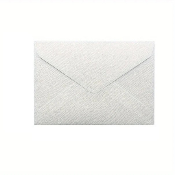 Sada 20 ks papírových obálek 16,1 × 11,2 cm pevné obálky na dopisy, přání a dokumenty se zavírací klopou bílá