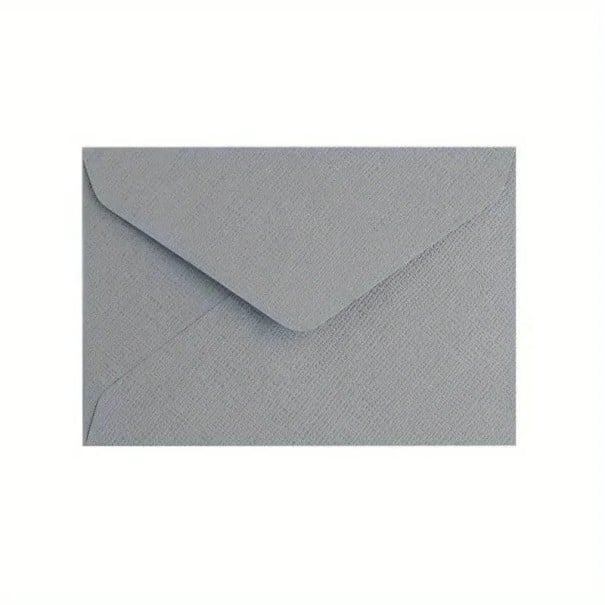 Sada 20 ks papírových obálek 16,1 × 11,2 cm pevné obálky na dopisy, přání a dokumenty se zavírací klopou šedá