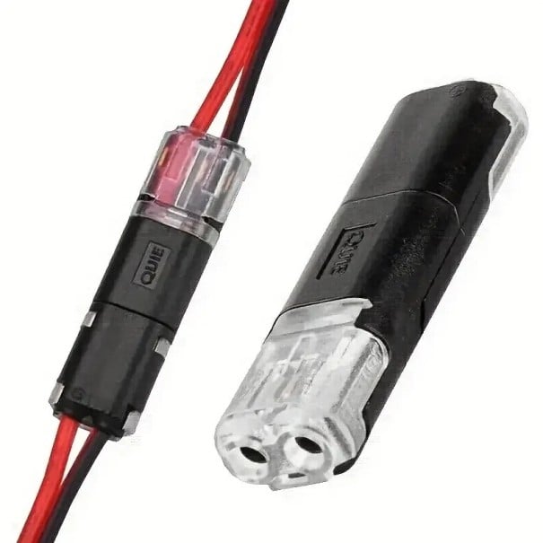 Sada 20 pcs de conectores rápidos para cabos de dois fios 22–20 AWG com isolamento em nylon e contactos de cobre para ligação rápida e firme 1