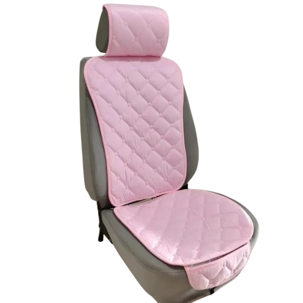 Sada 2ks 3v1 autopotah s ergonomickou oporou růžová Ochranná pomůcka autosedačky Prodyšný potah sedadla Opěrka hlavy Zádová podložka Univerzální střih světle růžová