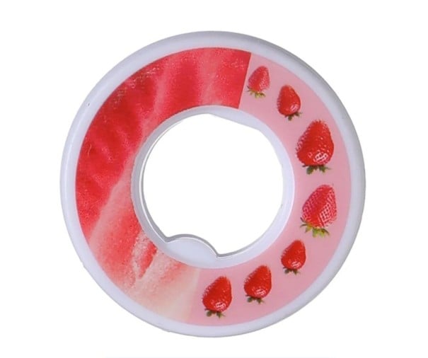 Sada 3 ks ochucovacích kroužků na láhev 4 cm plastový nástavec do víčka sportovní láhve různé příchutě doplněk pro láhve na vodu Strawberry