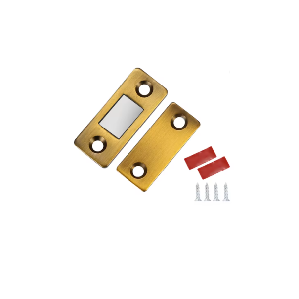 Sada 5 ks Magnetické úchyty do skříní 42 x 17 x 4 mm Skrytý Zámek Zásuvek Dveří Praktický Bez vrtání bronzová