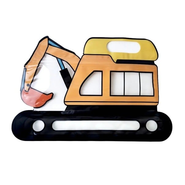 Sada 5 ks Plastová dárková taška Bagr 26×17,5 cm se zipovým uzávěrem na sladkosti a drobné dárky 1