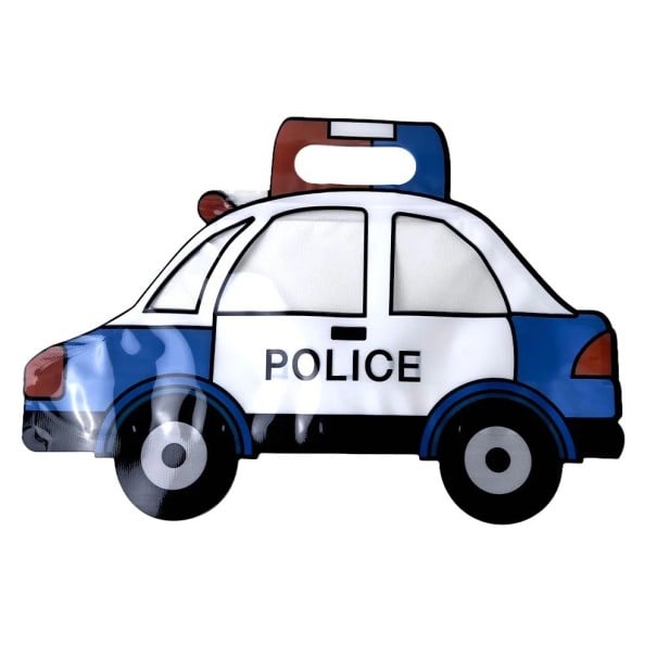 Sada 5 ks Plastová dárková taška Policejní auto 28×19,5 cm se zipovým uzávěrem na sladkosti a drobné dárky 1
