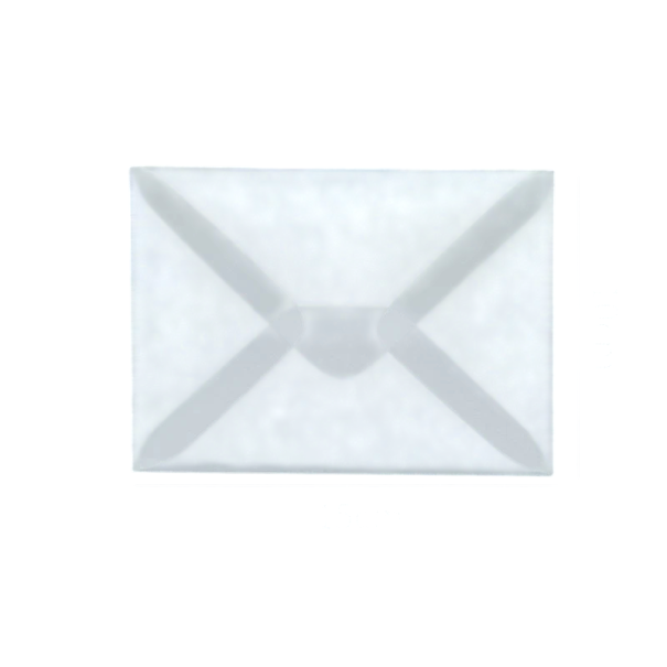 Sada 50 ks průhledných obálek 15,5 x 10,5 cm poloprůhledný papír samolepicí klopa obálky 1