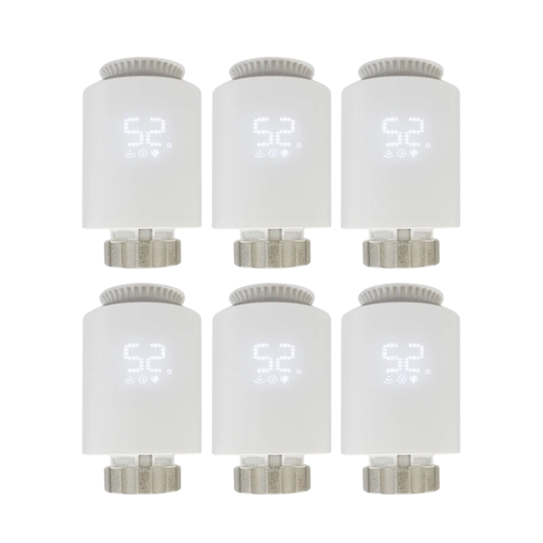 Sada 6 ks chytrých termostatických ventilov Tuya ZigBee Regulácia teploty Aplikácia Smart Life Alexa Google Home Týždenný plán Radiátor 1