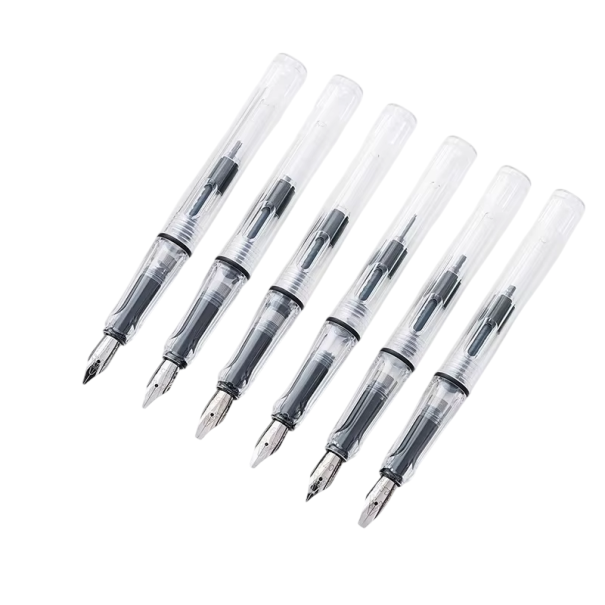 Sada 6 ks kaligrafických plnicích per různé velikosti hrotů 0,7–2,9 mm inkoustová pera pro gotické písmo ruční psaní transparentní