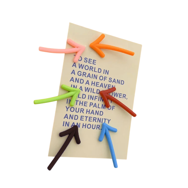 Sada 6 ks magnetické šipky barevné  magnety na tabuli lednici označení dokumentů poznámek a plánování 1