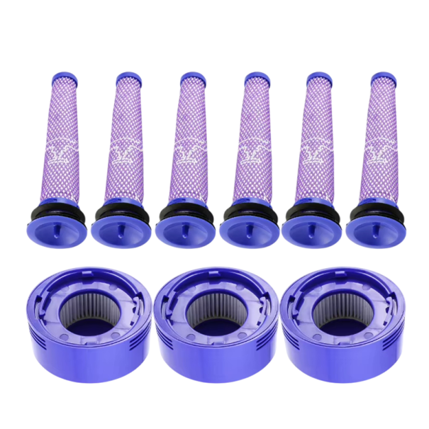 Sada 6 ks Predmotorových filtrov a 3 ks Postmotorový HEPA filter pre Dyson V7 V8 Animal Absolute Carbon Fiber 1