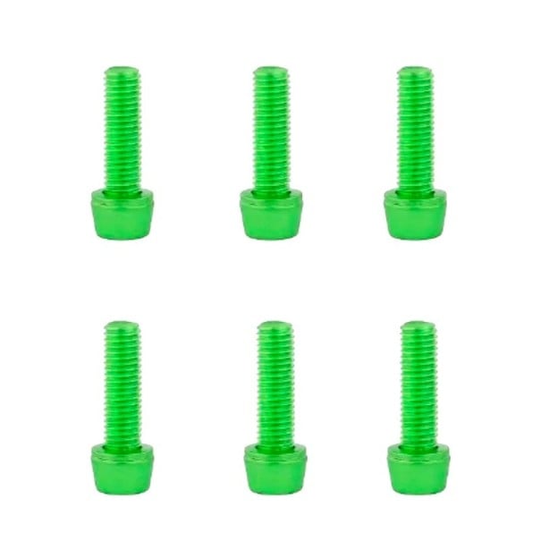 Sada 6 ks šroubů M5x18 mm z legované oceli pevnostní šrouby pro modernizaci jízdního kola a upevnění komponentů zelená