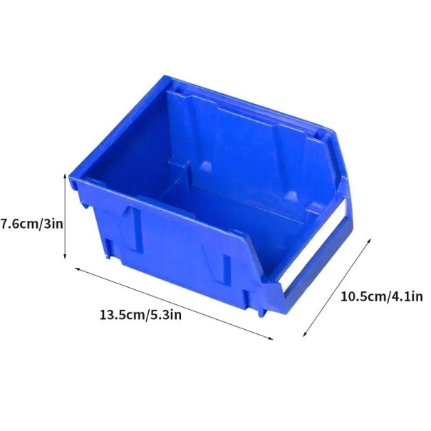 Sada 6 kusov plastová stohovateľná krabica 13x10x8 cm úložný box na skrutky dielňu hračky kancelária organizér s príslušenstvom 1