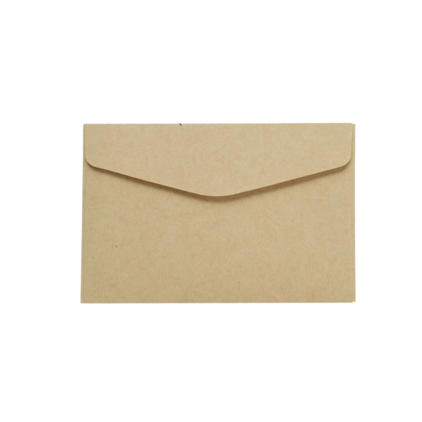Sada 60 ks papírových obálek 11,5 × 8,2 cm mini obálky na přání, vizitky a drobné dárky se zavírací klopou béžova
