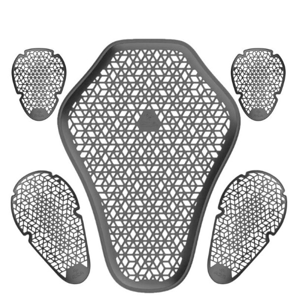 Sada chráničů do moto bundy ergonomický design lehká ochrana proti nárazu hrudník 28 × 39 cm ramena 17 × 15 cm lokty 23,5 × 15 cm černá pro jezdce 1