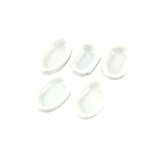 Sada keramických krmítek pre mravce 1,8 x 1,3 cm miska keramika biela pre podávanie potravy mravcom 5 ks 1
