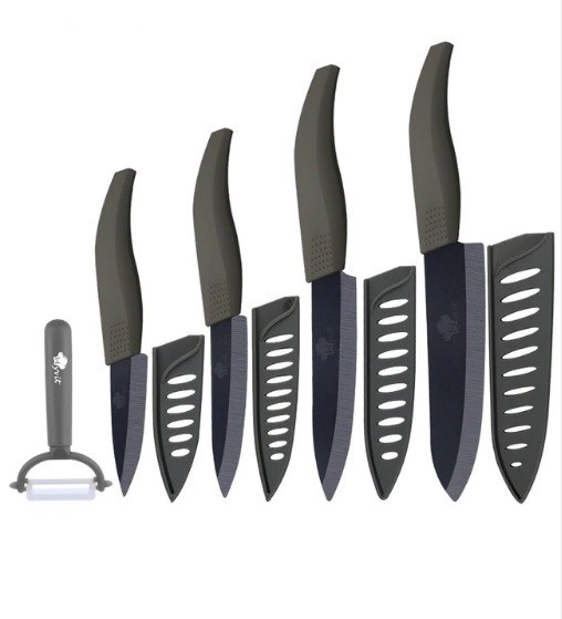 Sada keramických nožov VISTA - 5 ks sivá