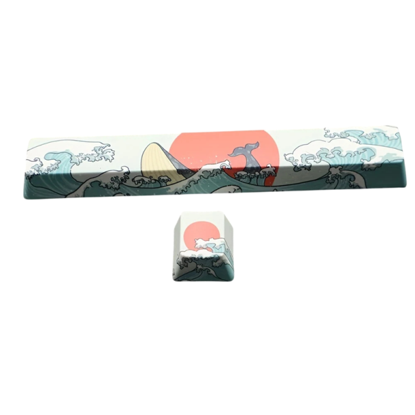 Sada keycapů Esc a mezerník korálové moře 11,7 cm PBT vícebarevné provedení 2 ks pro mechanickou klávesnici úprava vzhledu 1