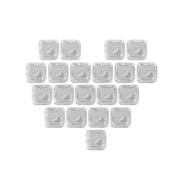 Sada kláves s kočičí hlavou 20 ks průhledné PBT RGB kompatibilní Cherry MX keycaps pro mechanickou herní klávesnici transparentní