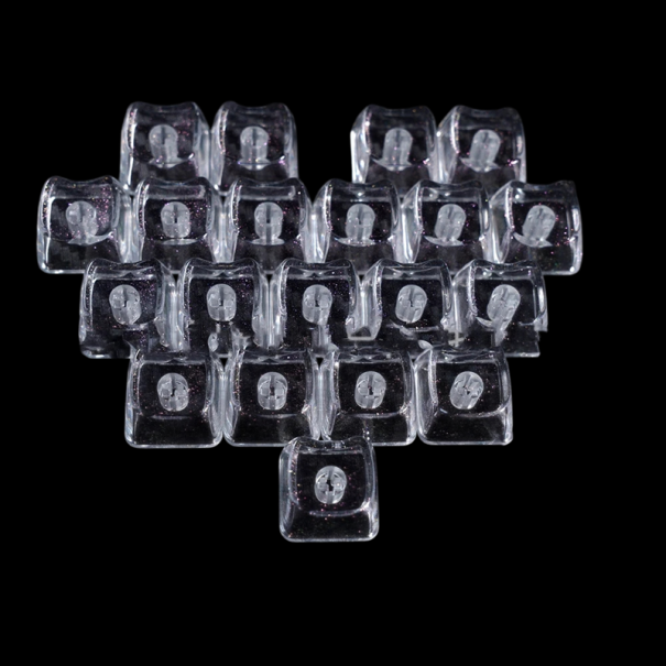 Sada kláves s kočičou hlavou 20 ks trblietavý dizajn PBT RGB kompatibilné Cherry MX keycaps pre mechanickú klávesnicu 1