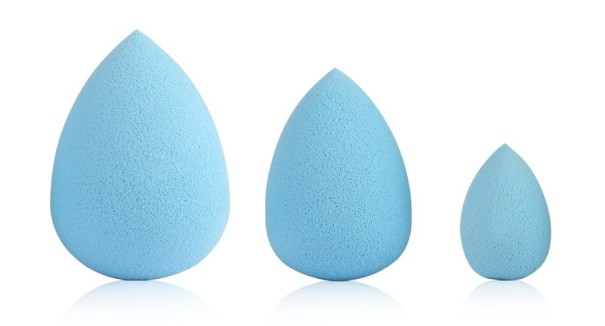 Sada kosmetických houbiček na make-up - 3 ks modrá