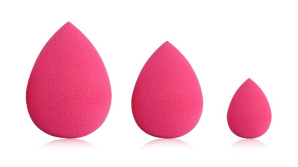 Sada kosmetických houbiček na make-up - 3 ks růžová