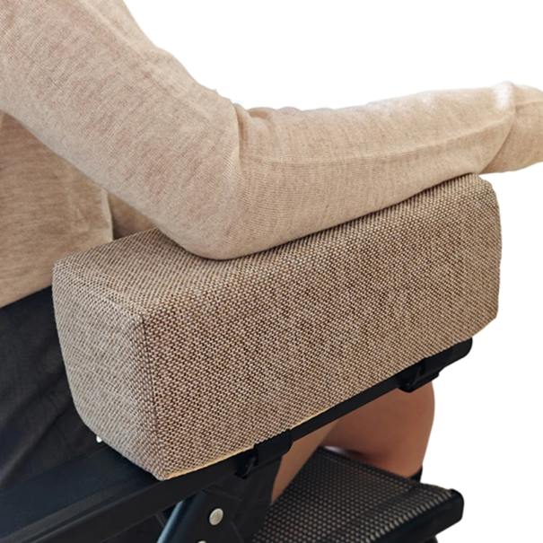 Sada loketních opěrek na židli 2 ks 27 × 12 × 10 cm ergonomické měkké polštáře pro podporu rukou khaki