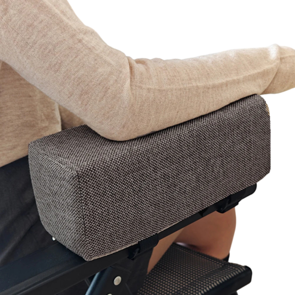 Sada loketných opierok na stoličku 2 ks 27 × 12 × 10 cm ergonomické mäkké vankúše pre podporu rúk tmavo sivá