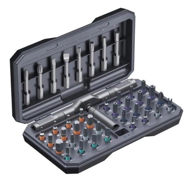 Sada magnetických šroubováků 42 v 1 s odnímatelnou ráčnou a přesnými bity vícebitový nástroj pro opravy elektroniky 1